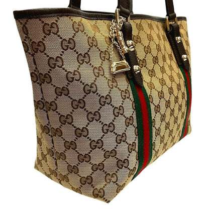 Gucci Sherry Line Tote Canvas Leather — view 8