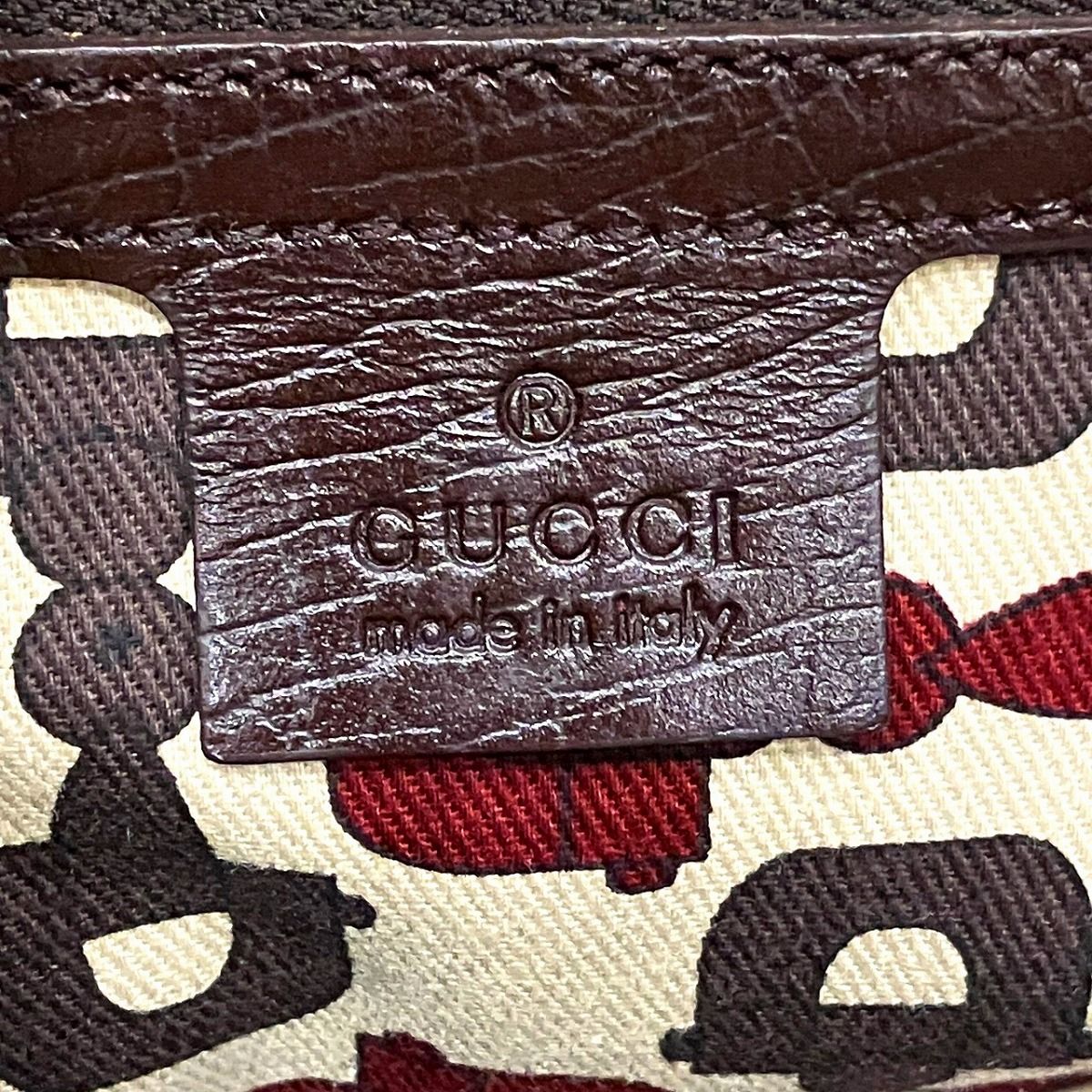 Gucci Sherry Line Tote Canvas Leather — view 4