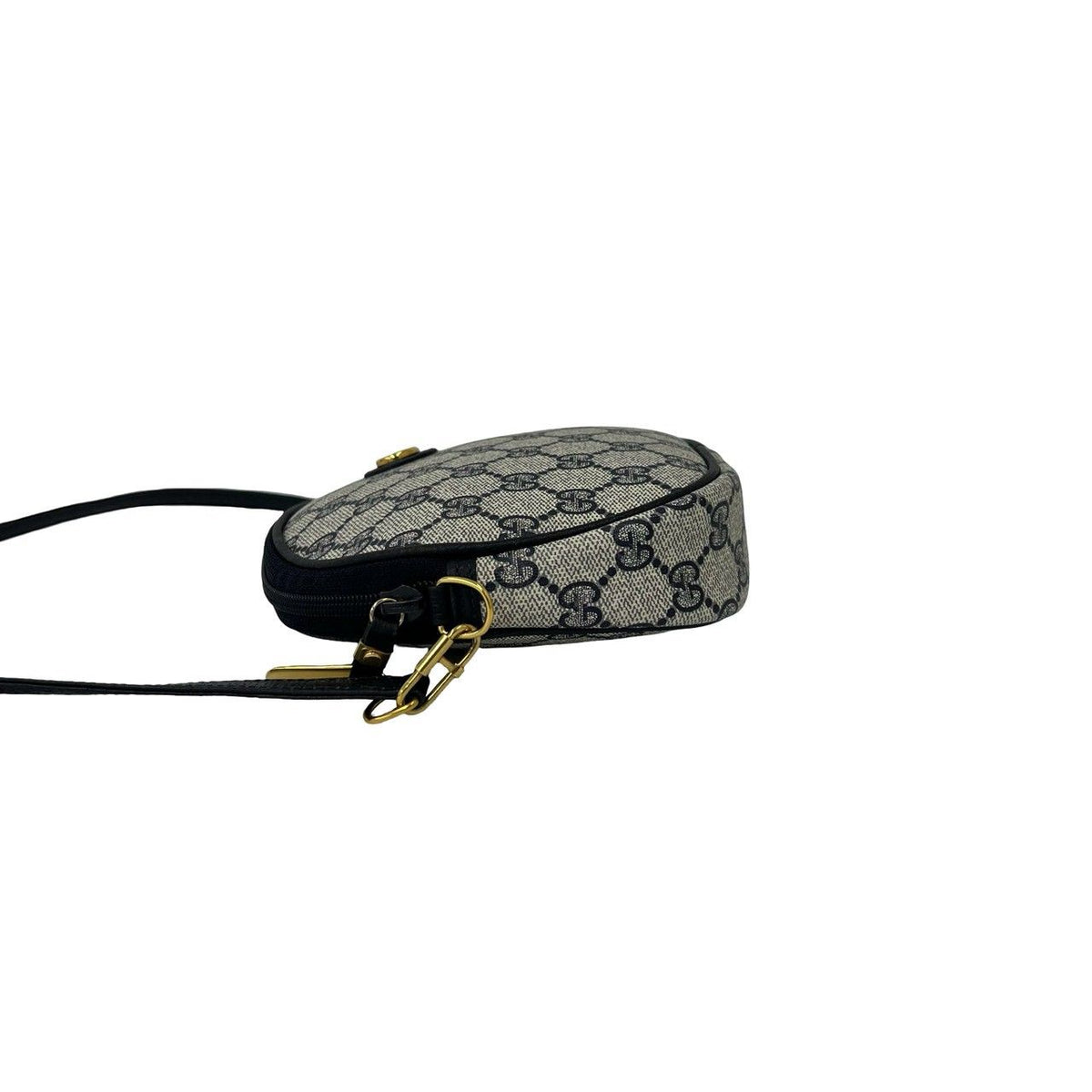 Gucci Vintage GG Logo Leather Shoulder Bag Pochette Crossbody Navy — view 5