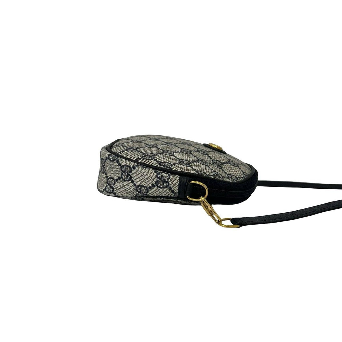 Gucci Vintage GG Logo Leather Shoulder Bag Pochette Crossbody Navy — view 6