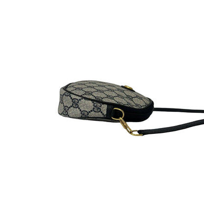 Gucci Vintage GG Logo Leather Shoulder Bag Pochette Crossbody Navy — view 6