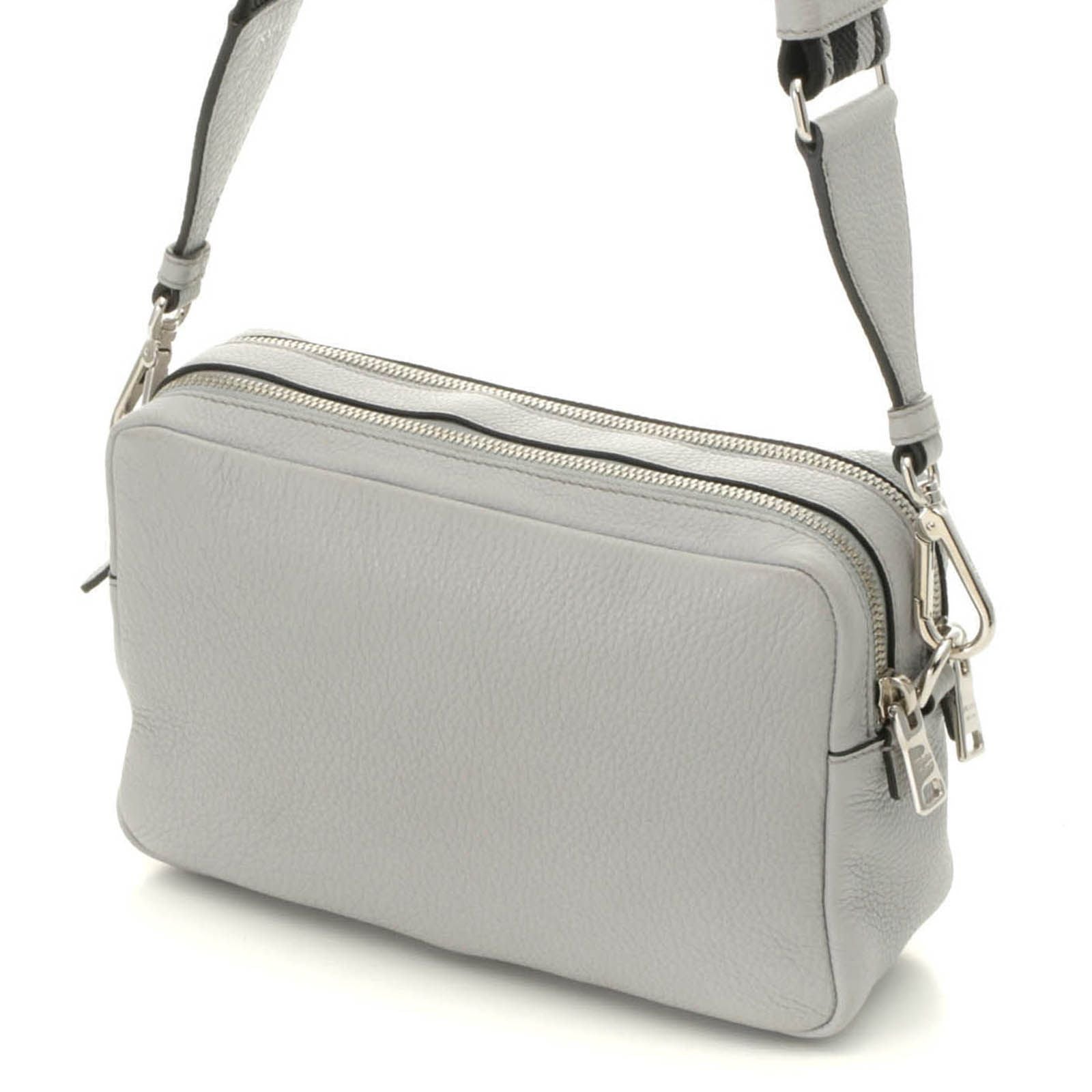 Prada Vitello Daino Small Shoulder Bag Gray Leather — view 2