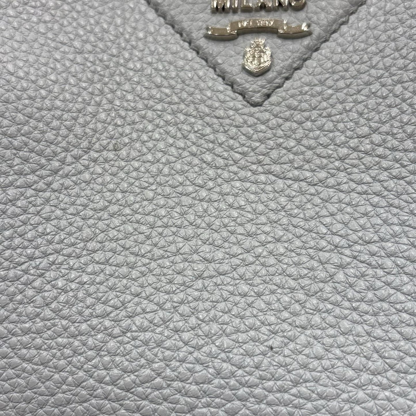 Prada Vitello Daino Small Shoulder Bag Gray Leather — view 6