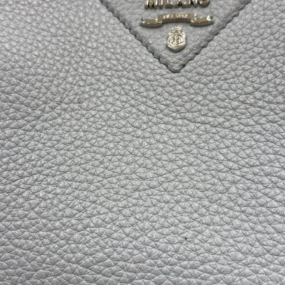 Prada Vitello Daino Small Shoulder Bag Gray Leather — view 6