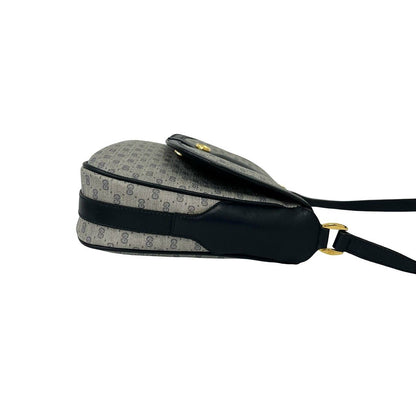 Gucci Vintage Micro GG Logo Leather Shoulder Bag Pochette Crossbody Navy — view 6