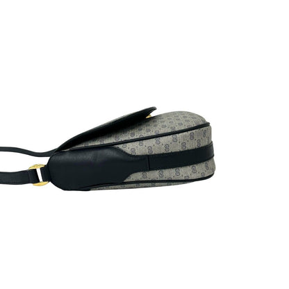 Gucci Vintage Micro GG Logo Leather Shoulder Bag Pochette Crossbody Navy — view 5