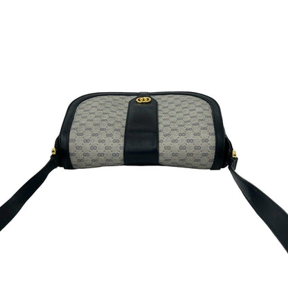 Gucci Vintage Micro GG Logo Leather Shoulder Bag Pochette Crossbody Navy — view 4