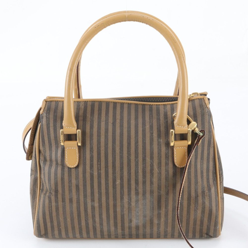 Fendi Pecan Leather 2-Way Shoulder Bag Crossbody Hand Tote Brown — view 4