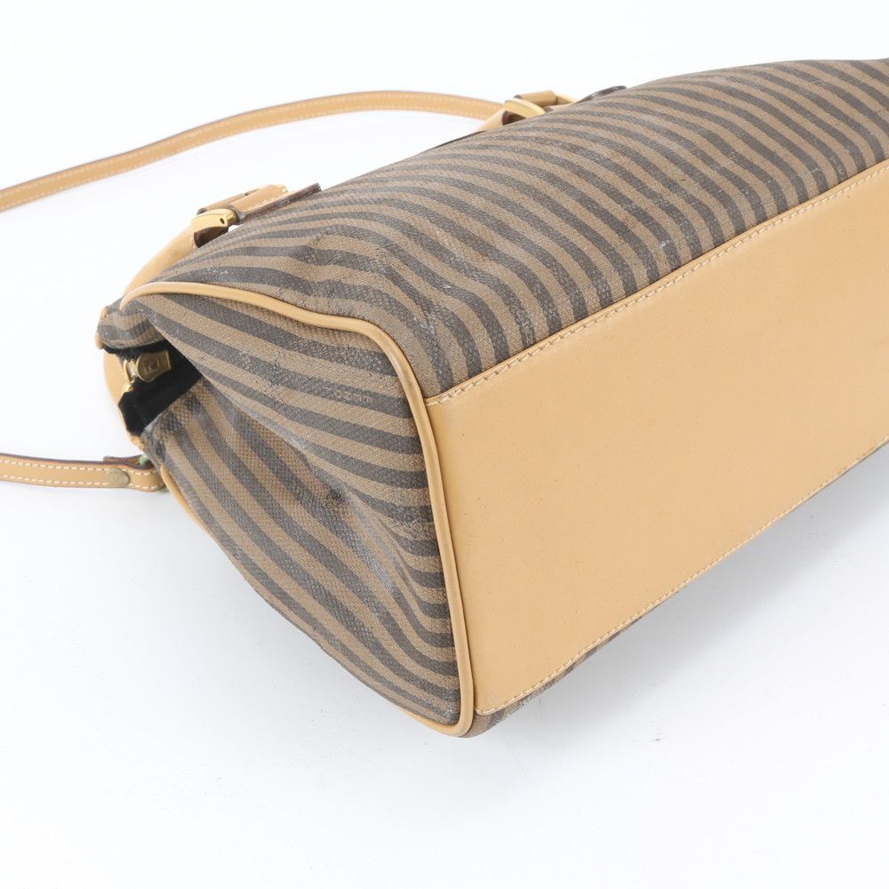 Fendi Pecan Leather 2-Way Shoulder Bag Crossbody Hand Tote Brown — view 6