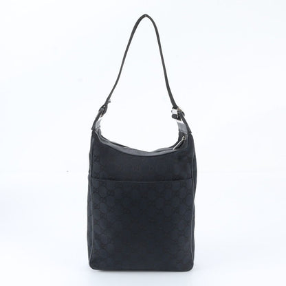 Gucci GG Canvas Leather Shoulder Bag Hand Black — view 3