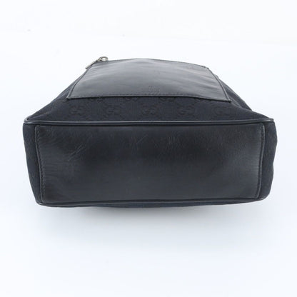 Gucci GG Canvas Leather Shoulder Bag Hand Black — view 5