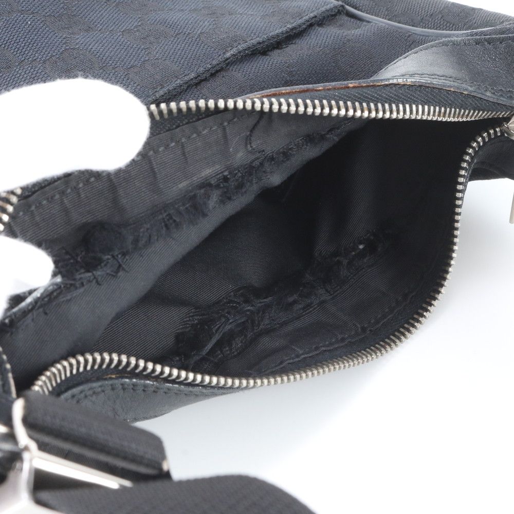 Gucci GG Canvas Leather Shoulder Bag Hand Black — view 8
