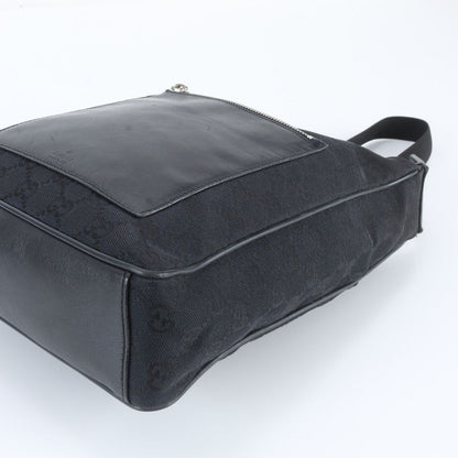Gucci GG Canvas Leather Shoulder Bag Hand Black — view 4
