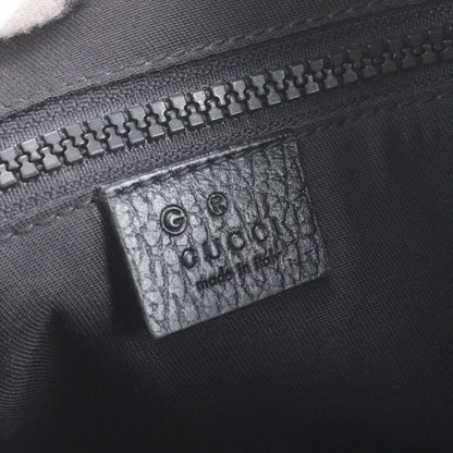 Gucci GG Nylon Leather Shoulder Bag Crossbody Messenger Black — view 8