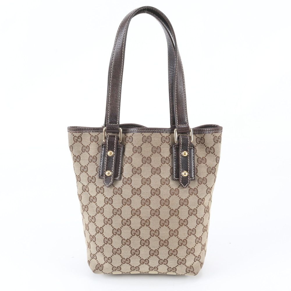 Gucci GG Canvas Leather Tote — view 3