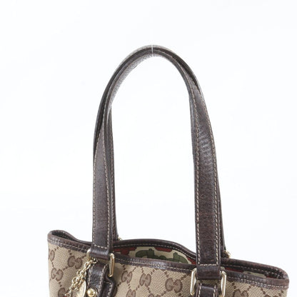 Gucci GG Canvas Leather Tote — view 2