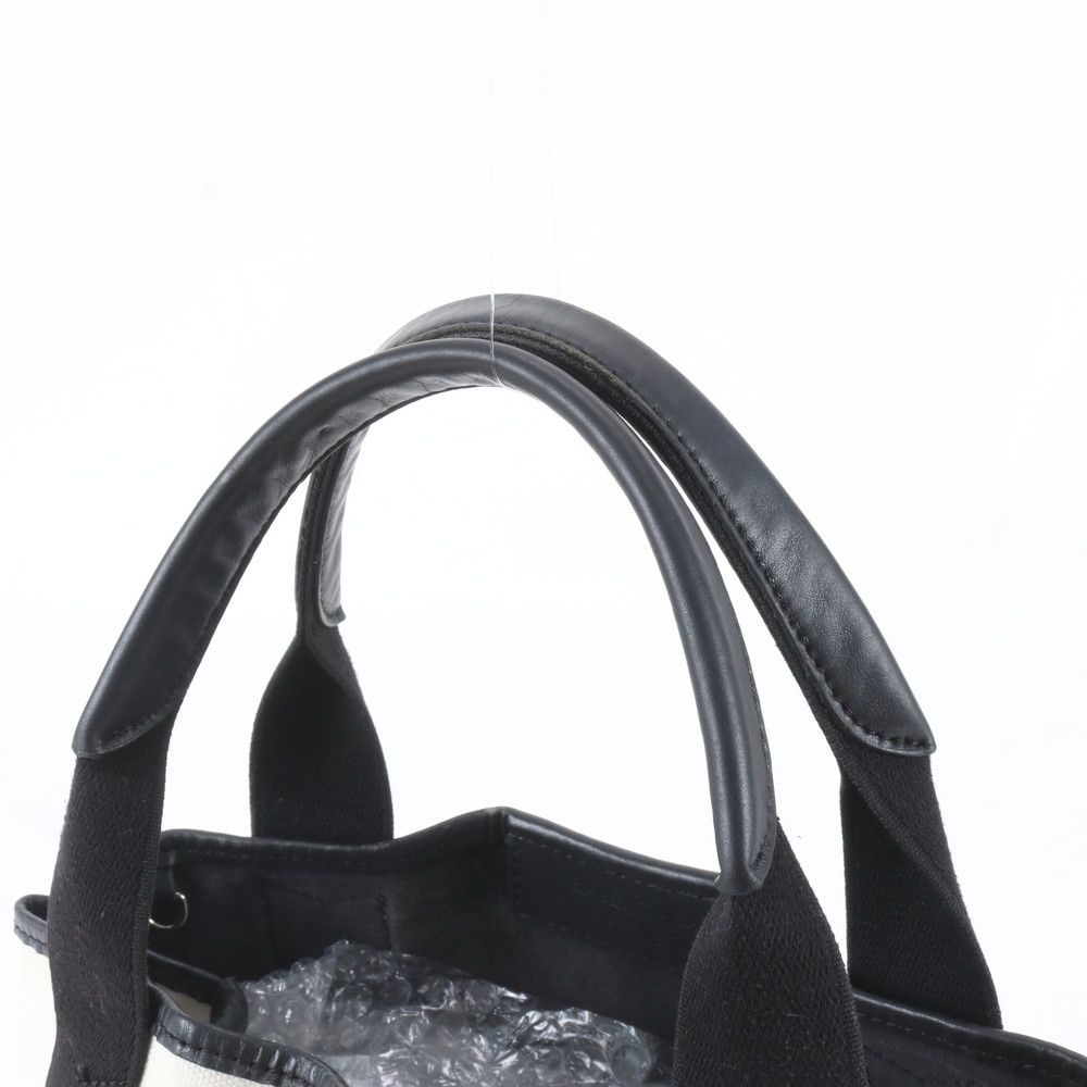 Balenciaga Navy Cabas Leather Canvas Tote — view 2