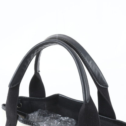 Balenciaga Navy Cabas Leather Canvas Tote — view 2