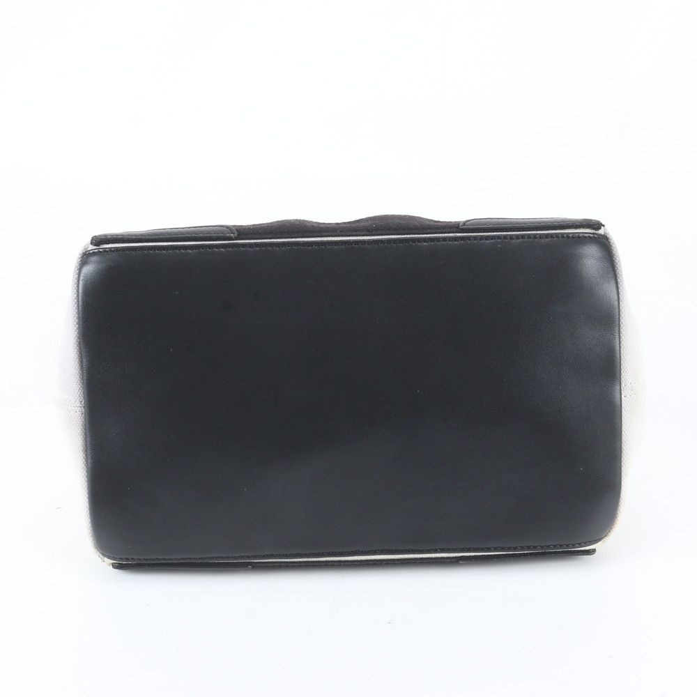 Balenciaga Navy Cabas Leather Canvas Tote — view 6