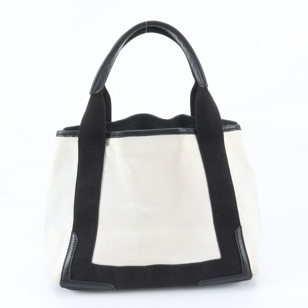 Balenciaga Navy Cabas Leather Canvas Tote — view 3