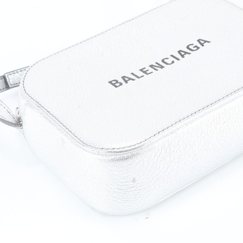 Balenciaga Everyday Camera Bag XS Leather Crossbody Silver — view 5