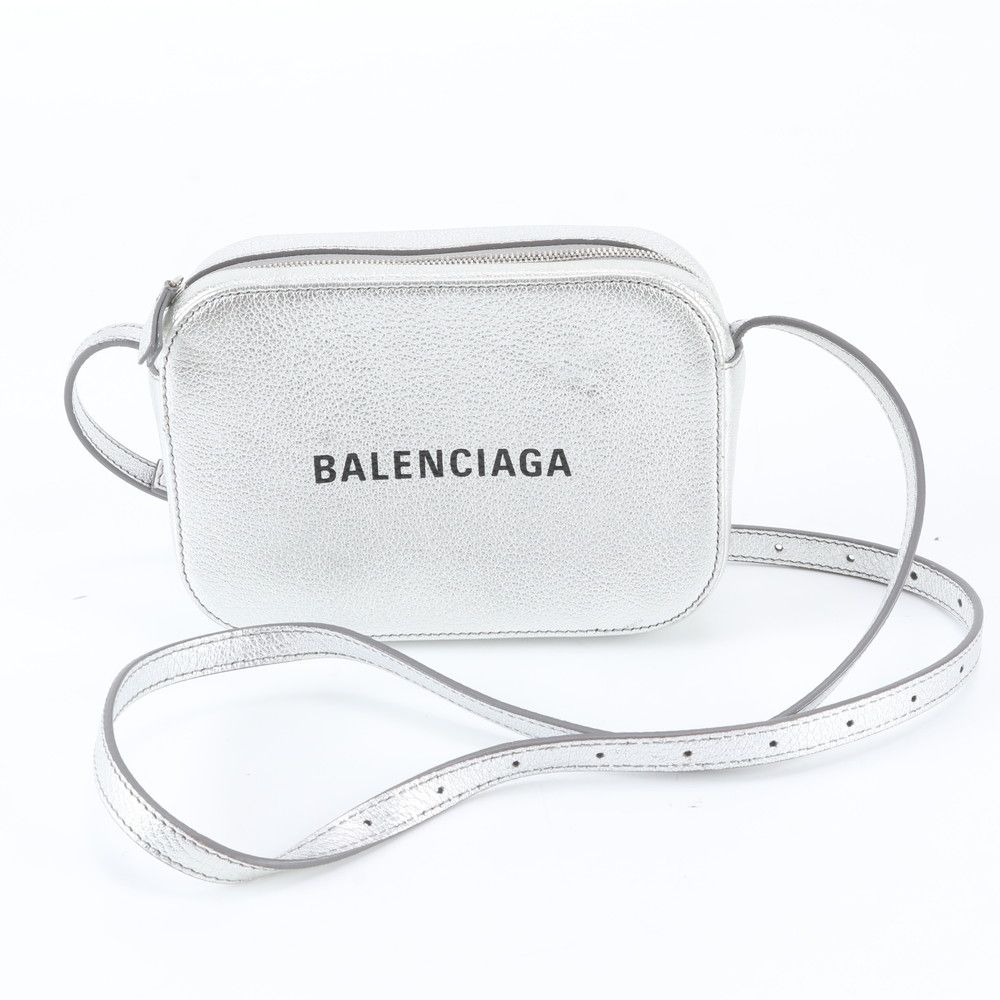 Balenciaga Everyday Camera Bag XS Leather Crossbody Silver