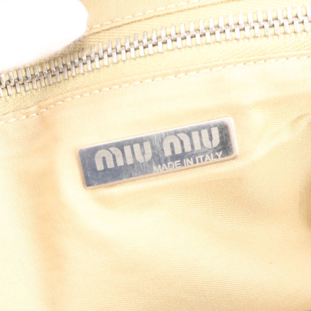 Miu Miu Mini Boston Leather Tote — view 8