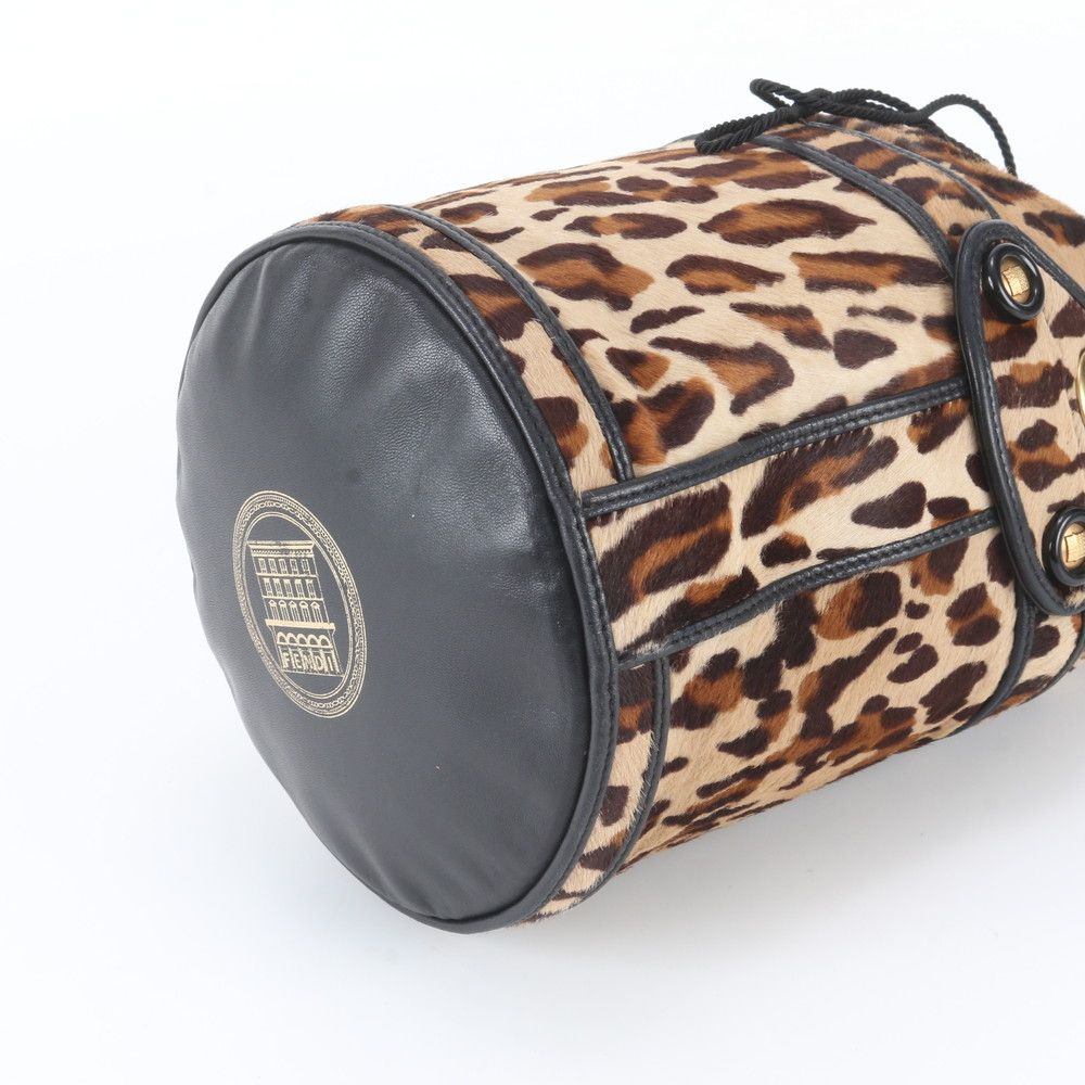 Fendi Calf Hair Leopard Pattern Leather Handbag — view 4