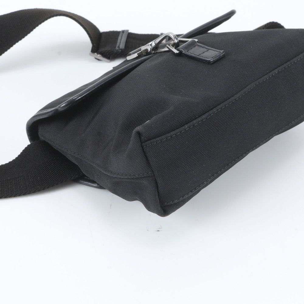 Gucci Leather Nylon 2-Way Belt Bag Crossbody Body Waist Pouch Shoulder Black — view 6