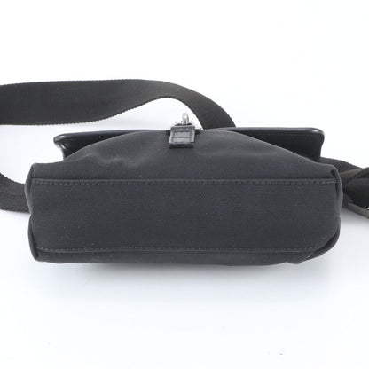 Gucci Leather Nylon 2-Way Belt Bag Crossbody Body Waist Pouch Shoulder Black — view 7
