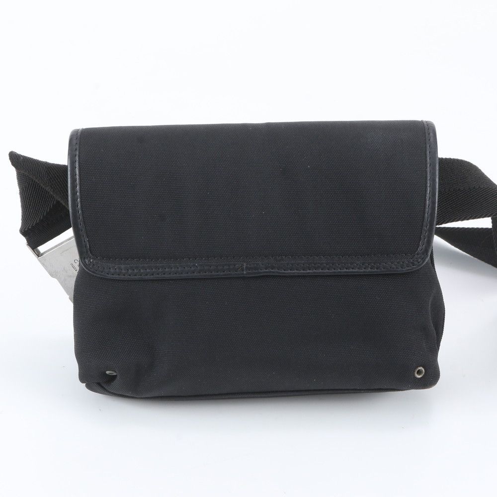 Gucci Leather Nylon 2-Way Belt Bag Crossbody Body Waist Pouch Shoulder Black — view 4