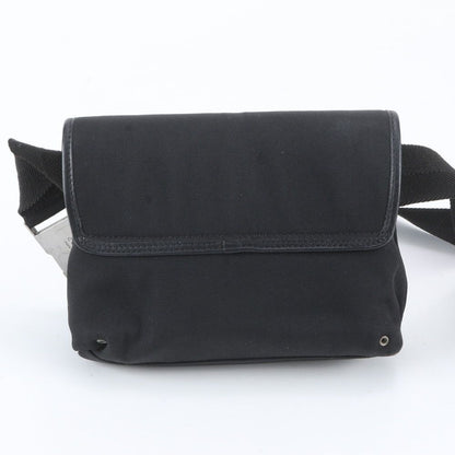 Gucci Leather Nylon 2-Way Belt Bag Crossbody Body Waist Pouch Shoulder Black — view 4