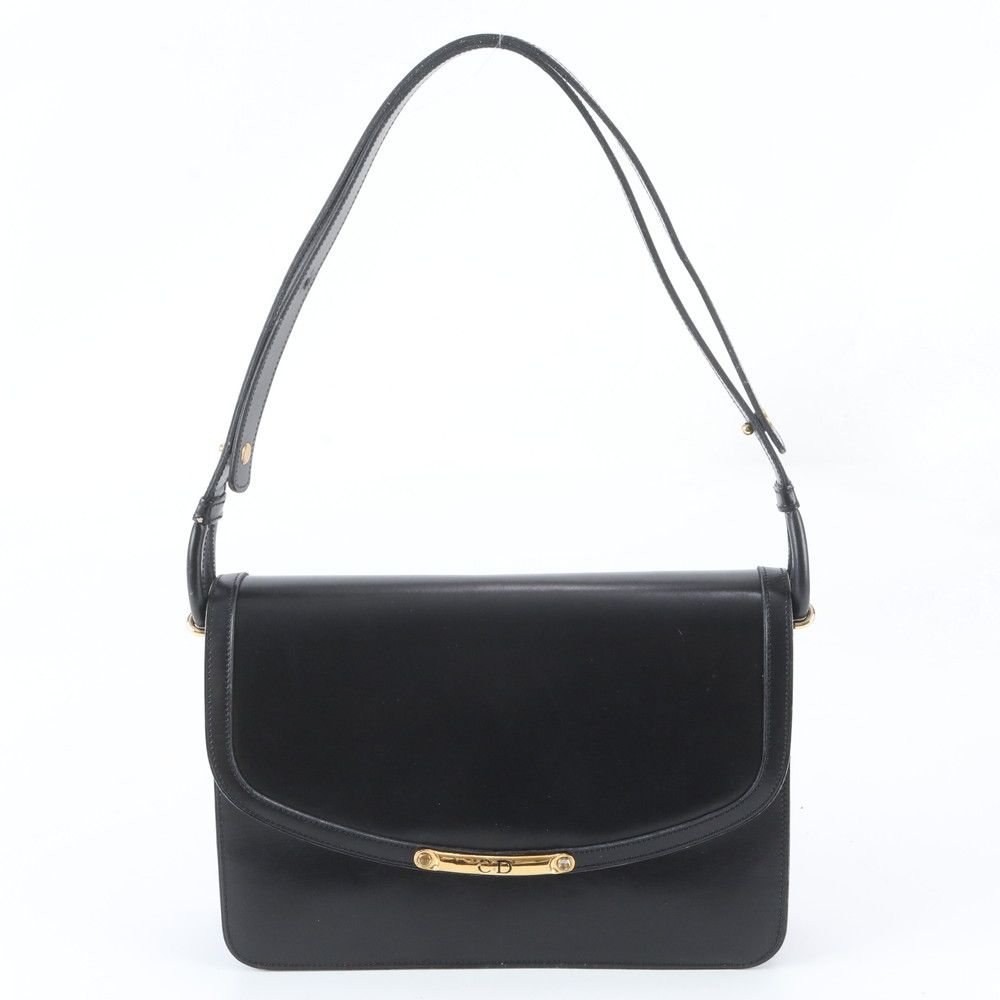 Dior Leather 2-Way Shoulder Bag Crossbody Hand Black