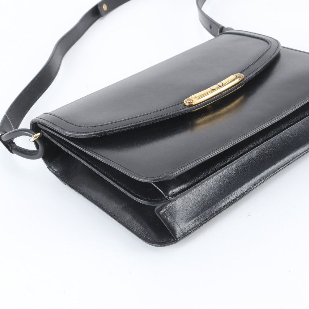 Dior Leather 2-Way Shoulder Bag Crossbody Hand Black — view 6