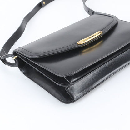 Dior Leather 2-Way Shoulder Bag Crossbody Hand Black — view 6