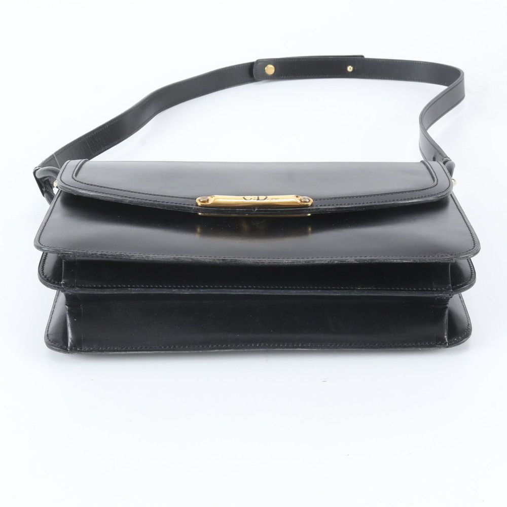 Dior Leather 2-Way Shoulder Bag Crossbody Hand Black — view 7