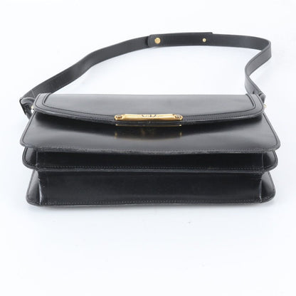 Dior Leather 2-Way Shoulder Bag Crossbody Hand Black — view 7