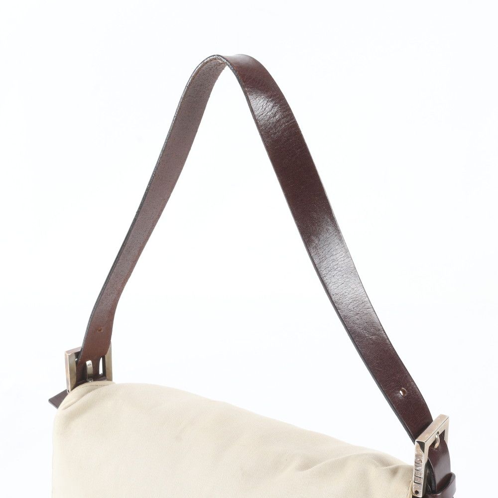 Fendi Mamma Bucket Baguette FF Leather Canvas Shoulder Bag — view 2
