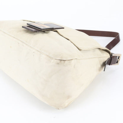 Fendi Mamma Bucket Baguette FF Leather Canvas Shoulder Bag — view 4