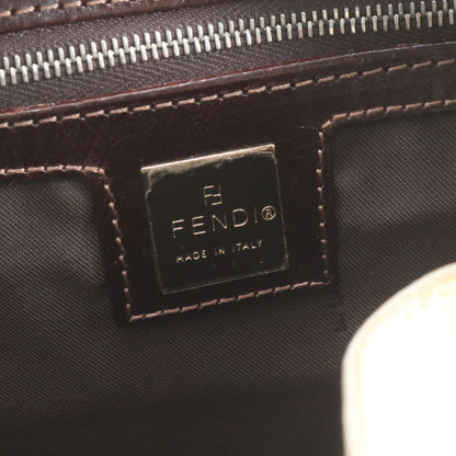 Fendi Mamma Bucket Baguette FF Leather Canvas Shoulder Bag — view 8