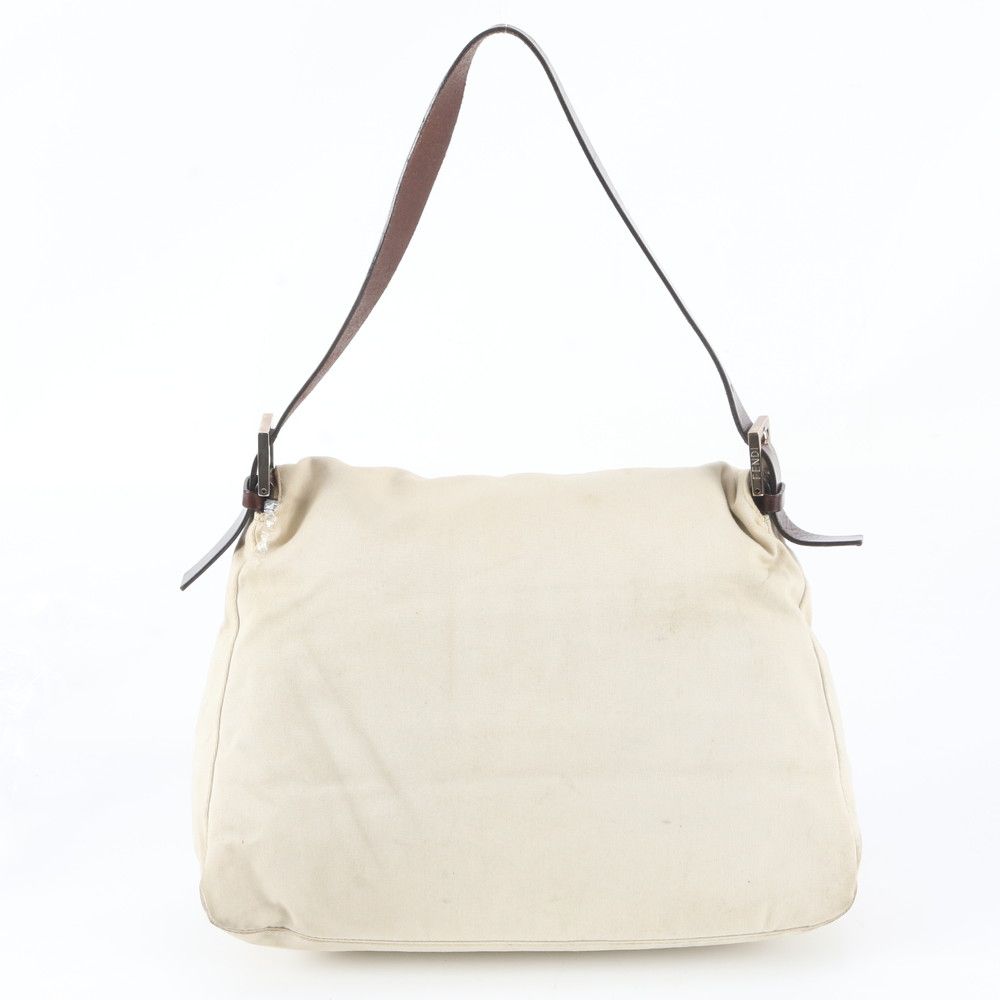 Fendi Mamma Bucket Baguette FF Leather Canvas Shoulder Bag — view 3