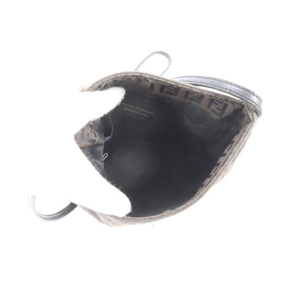 Fendi Zucchino Leather Canvas Shoulder Bag — view 7
