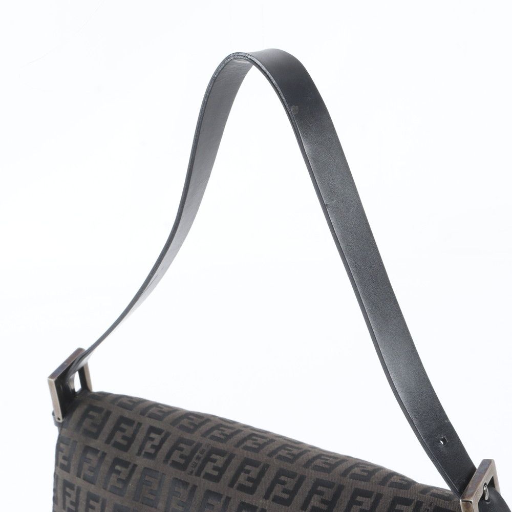 Fendi Zucchino Mamma Bucket Baguette FF Leather Shoulder Bag — view 2