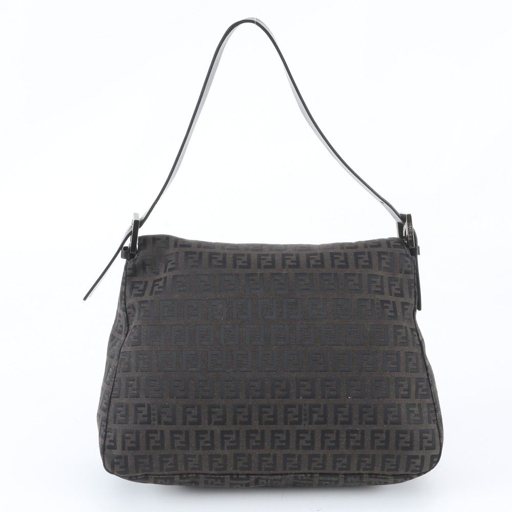 Fendi Zucchino Mamma Bucket Baguette FF Leather Shoulder Bag — view 3