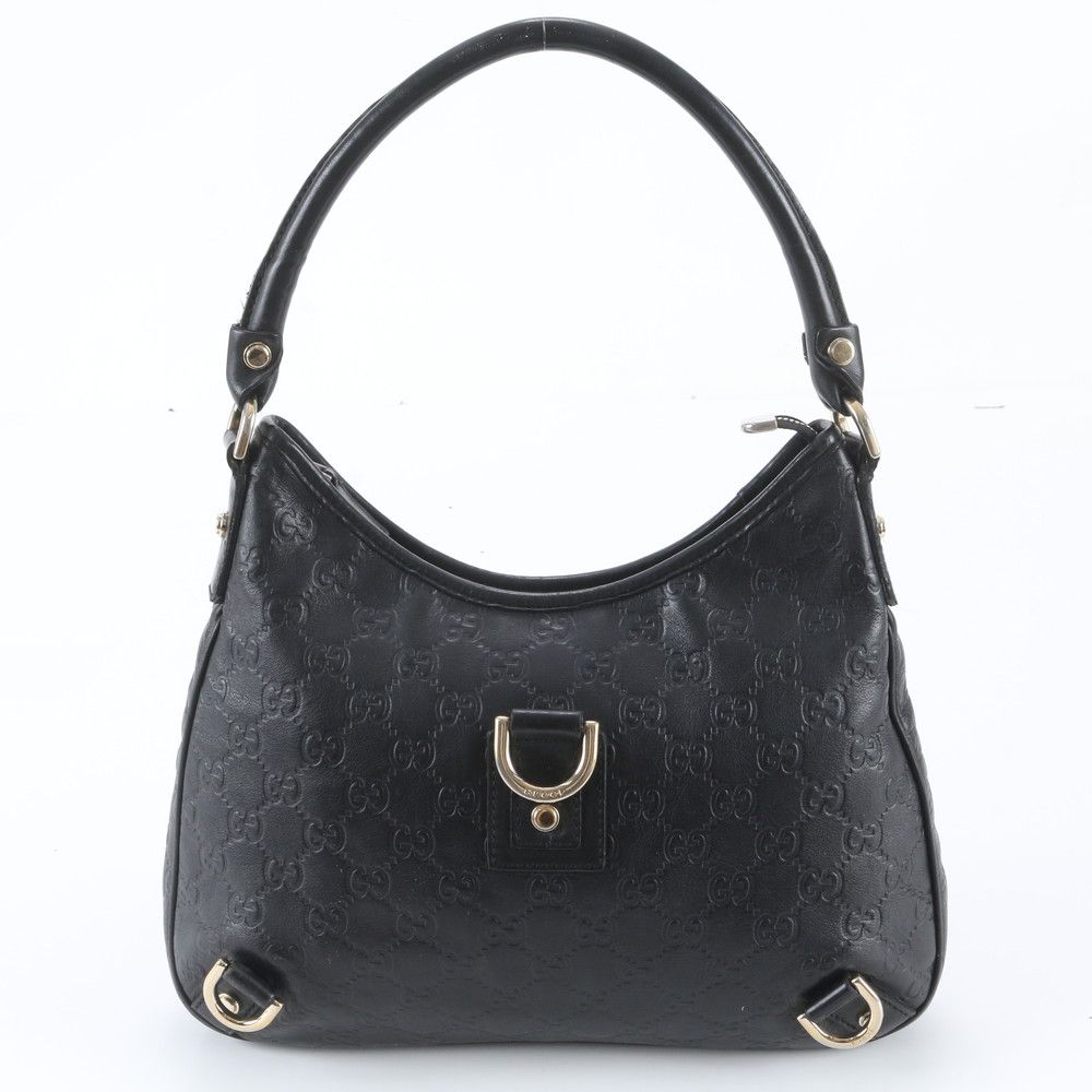 Gucci Guccissima Abbey Leather Shoulder Bag