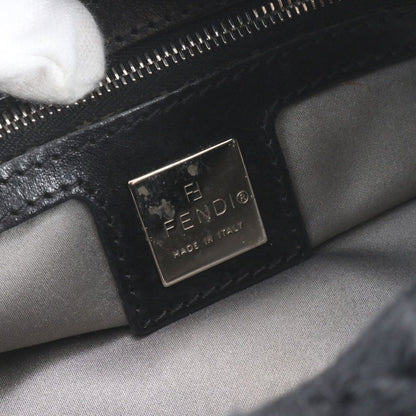 Fendi Fur Mamma Bucket Baguette Leather Hand Black Shoulder Bag — view 8