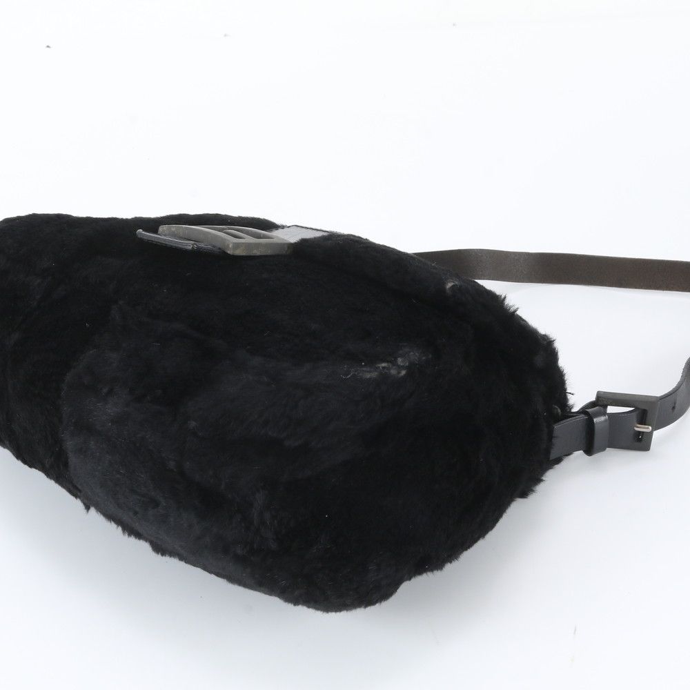 Fendi Fur Mamma Bucket Baguette Leather Hand Black Shoulder Bag — view 4