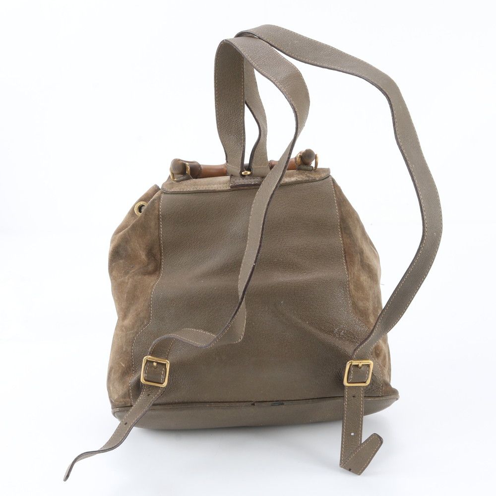 Gucci Bamboo 003 58 Leather Backpack Shoulder Bag — view 3