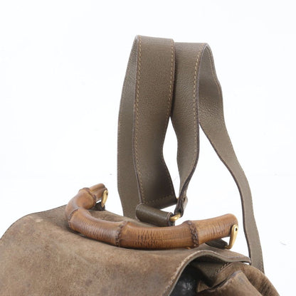 Gucci Bamboo 003 58 Leather Backpack Shoulder Bag — view 2