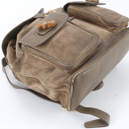Gucci Bamboo 003 58 Leather Backpack Shoulder Bag — view 5